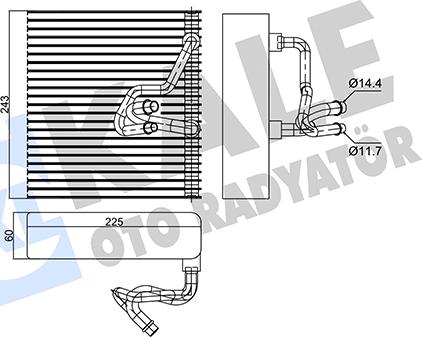 KALE OTO RADYATÖR 350035 - Испаритель, кондиционер autospares.lv