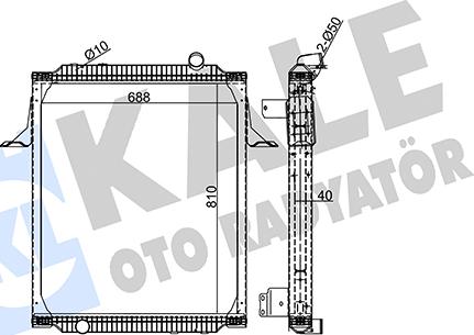 KALE OTO RADYATÖR 350165 - Радиатор, охлаждение двигателя autospares.lv