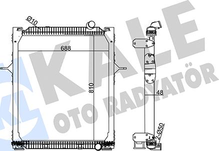 KALE OTO RADYATÖR 350175 - Радиатор, охлаждение двигателя autospares.lv