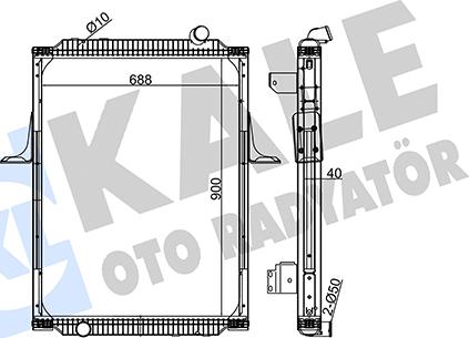 KALE OTO RADYATÖR 350170 - Радиатор, охлаждение двигателя autospares.lv