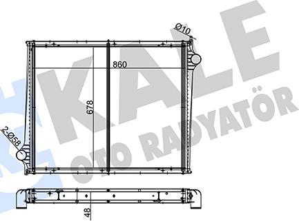 KALE OTO RADYATÖR 350295 - Радиатор, охлаждение двигателя autospares.lv