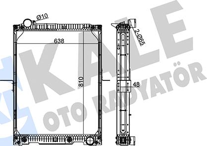 KALE OTO RADYATÖR 350290 - Радиатор, охлаждение двигателя autospares.lv