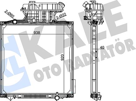 KALE OTO RADYATÖR 350250 - Радиатор, охлаждение двигателя autospares.lv