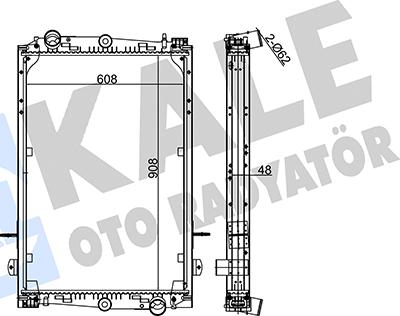 KALE OTO RADYATÖR 350210 - Радиатор, охлаждение двигателя autospares.lv