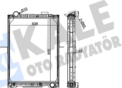 KALE OTO RADYATÖR 350285 - Радиатор, охлаждение двигателя autospares.lv