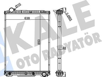 KALE OTO RADYATÖR 350280 - Радиатор, охлаждение двигателя autospares.lv