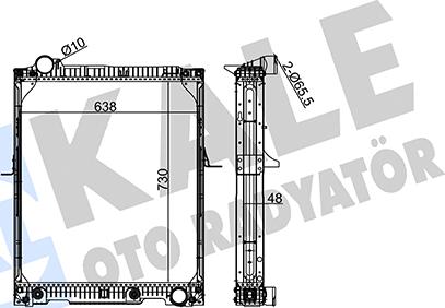 KALE OTO RADYATÖR 350275 - Радиатор, охлаждение двигателя autospares.lv