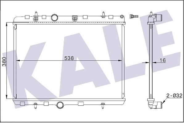 KALE OTO RADYATÖR 350745 - Радиатор, охлаждение двигателя autospares.lv