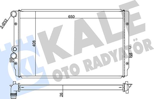 KALE OTO RADYATÖR 351905 - Радиатор, охлаждение двигателя autospares.lv