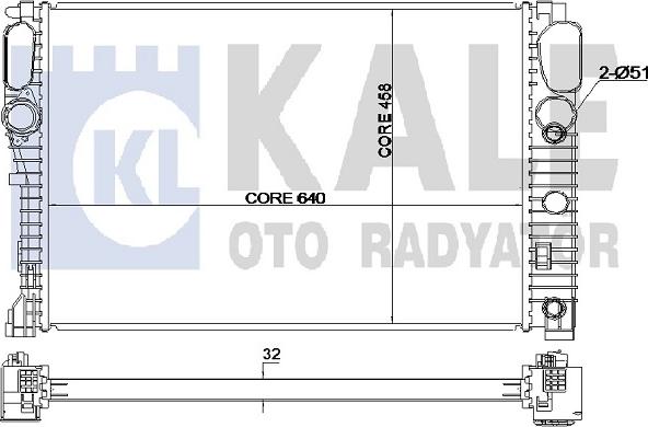 KALE OTO RADYATÖR 351900 - Радиатор, охлаждение двигателя autospares.lv