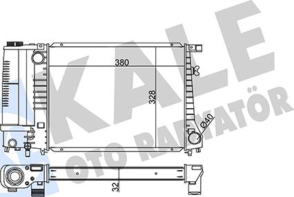 KALE OTO RADYATÖR 351970 - Радиатор, охлаждение двигателя autospares.lv