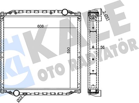 KALE OTO RADYATÖR 351420 - Радиатор, охлаждение двигателя autospares.lv