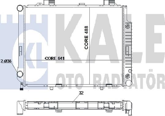 KALE OTO RADYATÖR 351600 - Радиатор, охлаждение двигателя autospares.lv