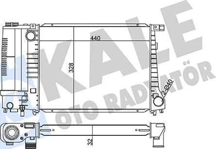 KALE OTO RADYATÖR 351865 - Радиатор, охлаждение двигателя autospares.lv