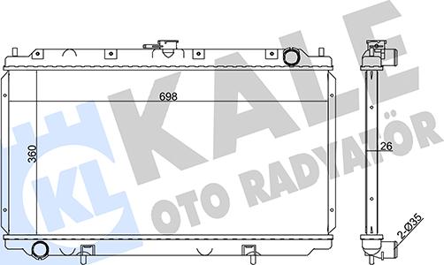 KALE OTO RADYATÖR 351860 - Радиатор, охлаждение двигателя autospares.lv