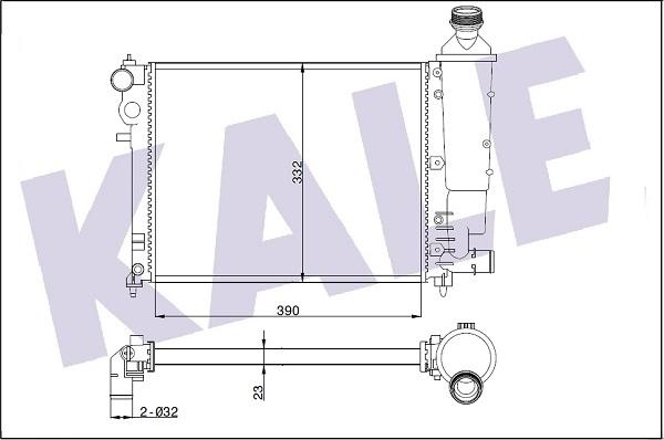 KALE OTO RADYATÖR 351805 - Радиатор, охлаждение двигателя autospares.lv