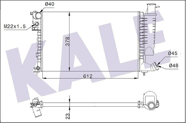 KALE OTO RADYATÖR 351810 - Радиатор, охлаждение двигателя autospares.lv