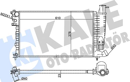 KALE OTO RADYATÖR 351820 - Радиатор, охлаждение двигателя autospares.lv