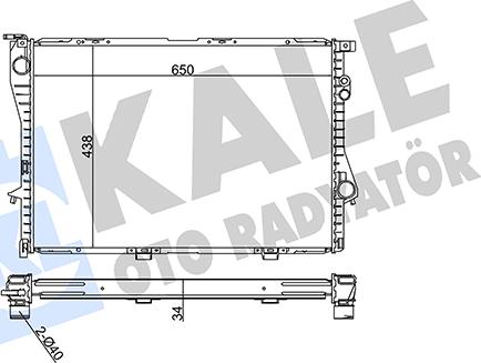 KALE OTO RADYATÖR 351870 - Радиатор, охлаждение двигателя autospares.lv