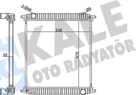 KALE OTO RADYATÖR 351395 - Радиатор, охлаждение двигателя autospares.lv