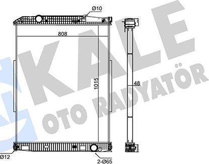 KALE OTO RADYATÖR 351345 - Радиатор, охлаждение двигателя autospares.lv