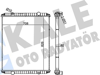 KALE OTO RADYATÖR 351355 - Радиатор, охлаждение двигателя autospares.lv