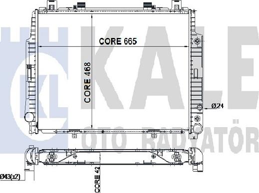 KALE OTO RADYATÖR 351300 - Радиатор, охлаждение двигателя autospares.lv