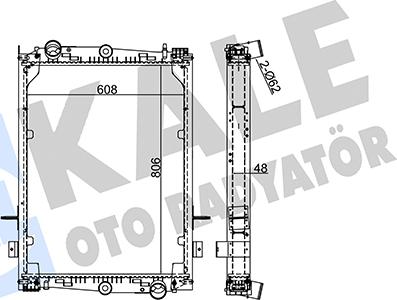 KALE OTO RADYATÖR 351380 - Радиатор, охлаждение двигателя autospares.lv