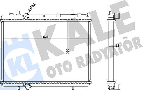 KALE OTO RADYATÖR 358990 - Радиатор, охлаждение двигателя autospares.lv