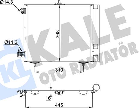 KALE OTO RADYATÖR 358440 - Конденсатор кондиционера autospares.lv