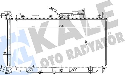 KALE OTO RADYATÖR 358550 - Радиатор, охлаждение двигателя autospares.lv