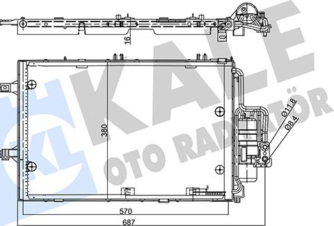 KALE OTO RADYATÖR 358255 - Конденсатор кондиционера autospares.lv