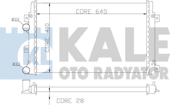 KALE OTO RADYATÖR 353500 - Радиатор, охлаждение двигателя autospares.lv