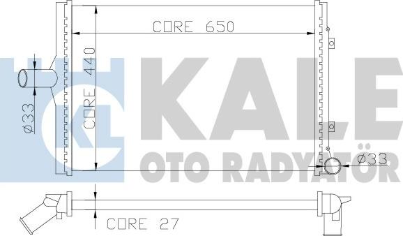 KALE OTO RADYATÖR 353000 - Радиатор, охлаждение двигателя autospares.lv