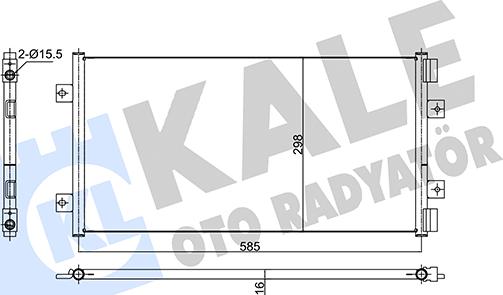 KALE OTO RADYATÖR 353195 - Конденсатор кондиционера autospares.lv