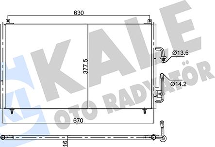 KALE OTO RADYATÖR 353145 - Конденсатор кондиционера autospares.lv