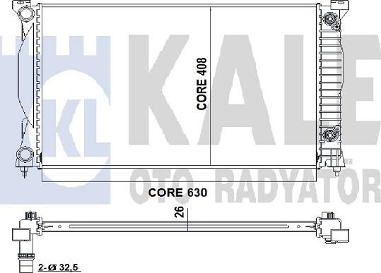 KALE OTO RADYATÖR 352900 - Радиатор, охлаждение двигателя autospares.lv