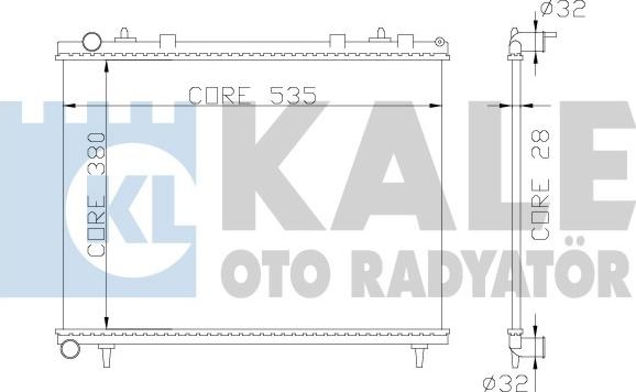 KALE OTO RADYATÖR 352400 - Радиатор, охлаждение двигателя autospares.lv