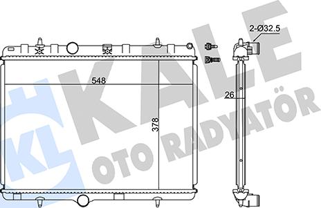 KALE OTO RADYATÖR 352500 - Радиатор, охлаждение двигателя autospares.lv