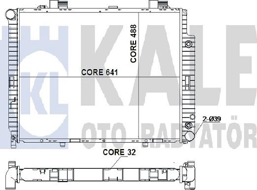 KALE OTO RADYATÖR 352000 - Радиатор, охлаждение двигателя autospares.lv