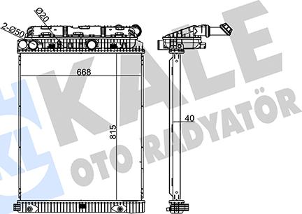 KALE OTO RADYATÖR 352840 - Радиатор, охлаждение двигателя autospares.lv