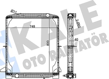 KALE OTO RADYATÖR 352820 - Радиатор, охлаждение двигателя autospares.lv