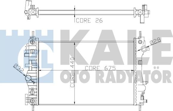 KALE OTO RADYATÖR 352300 - Радиатор, охлаждение двигателя autospares.lv