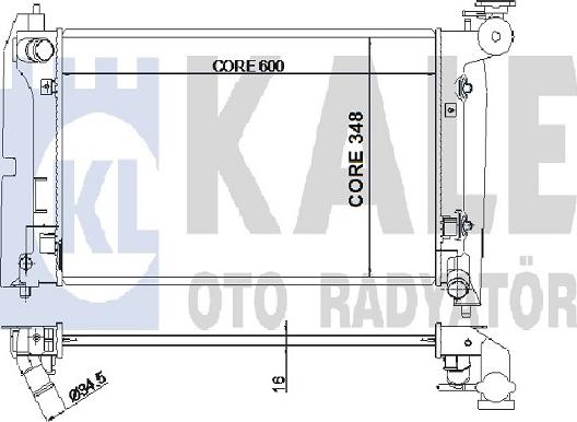 KALE OTO RADYATÖR 352700 - Радиатор, охлаждение двигателя autospares.lv