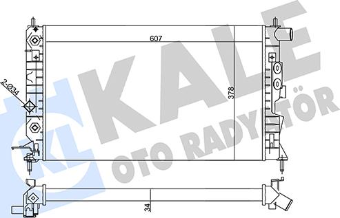 KALE OTO RADYATÖR 357040 - Радиатор, охлаждение двигателя autospares.lv