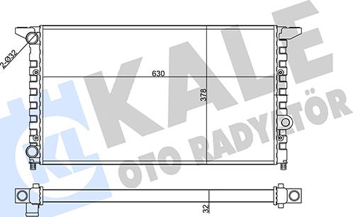 KALE OTO RADYATÖR 357050 - Радиатор, охлаждение двигателя autospares.lv