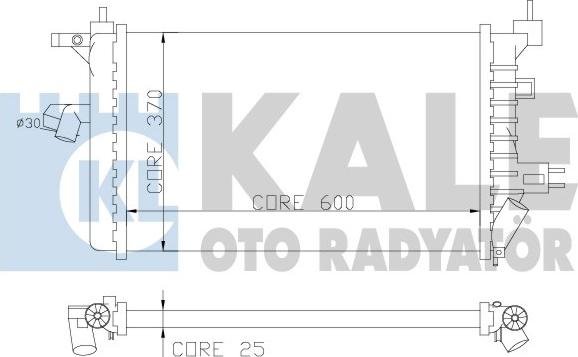 KALE OTO RADYATÖR 357800 - Радиатор, охлаждение двигателя autospares.lv