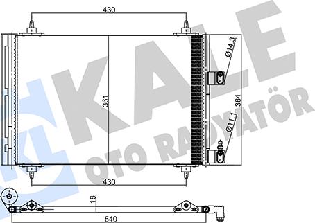 KALE OTO RADYATÖR 357815 - Конденсатор кондиционера autospares.lv