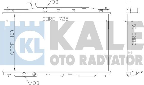 KALE OTO RADYATÖR 357300 - Радиатор, охлаждение двигателя autospares.lv