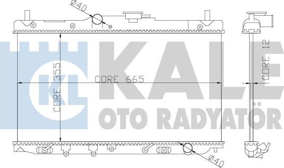 KALE OTO RADYATÖR 357700 - Радиатор, охлаждение двигателя autospares.lv